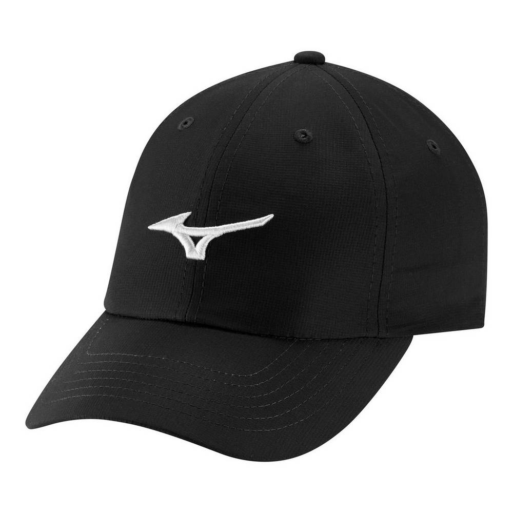 Mens Mizuno Tour Adjustable Lightweight Small Fit Golf Hat Black/White Philippines (ATJHMG913)